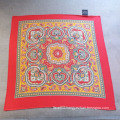Cotton Printed Red Scarves Small Squares Scarf